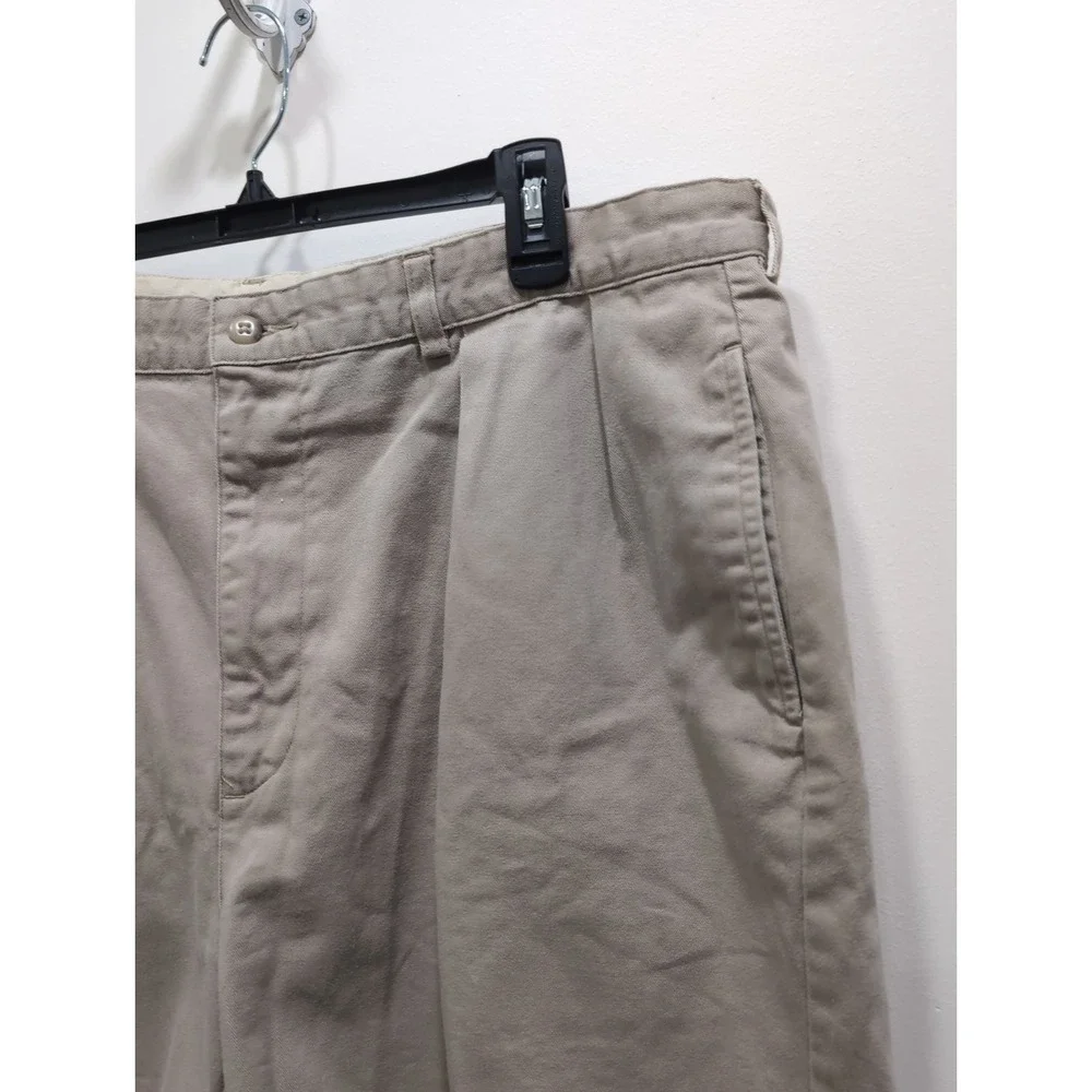 Vintage 90s Polo Ralph Lauren Andrew Pleated Chino Shorts 40 Khaki Tan Mens Y2K